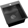 Mexen Solix stainless steel sink, single-bowl 400 x 450 mm, black - 6401401000-70