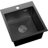 Mexen Solix stainless steel sink 1-bowl 400 x 450 mm, black HC - 6401401000-70HC