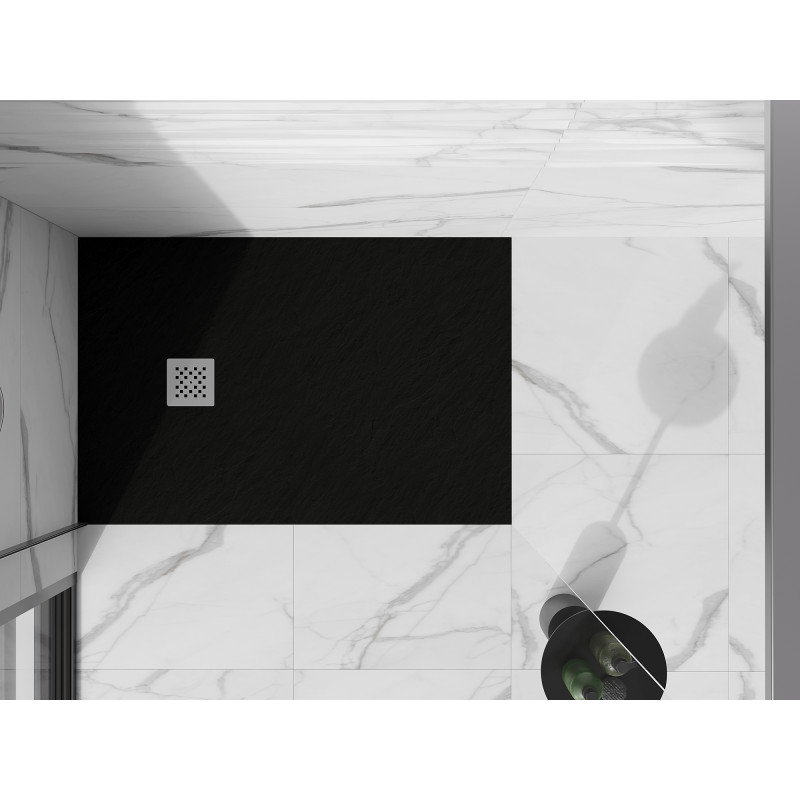 Mexen Stone+ composite rectangular shower tray 110 x 70 cm, black - 44707011