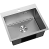 Mexen Solix stainless steel sink 1-bowl 500 x 450 mm, inox HC - 6402501000-01HC