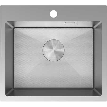 Mexen Solix stainless steel sink 1-bowl 500 x 450 mm, inox HC - 6402501000-01HC