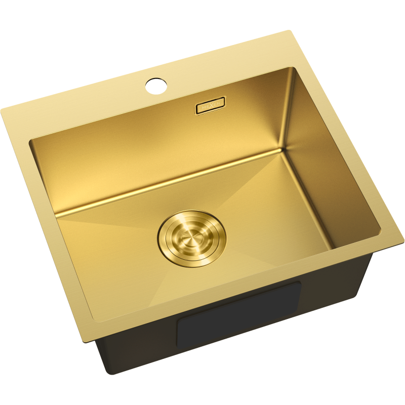 Mexen Solix stainless steel sink, single-bowl, 500 x 450 mm, gold - 6402501000-55