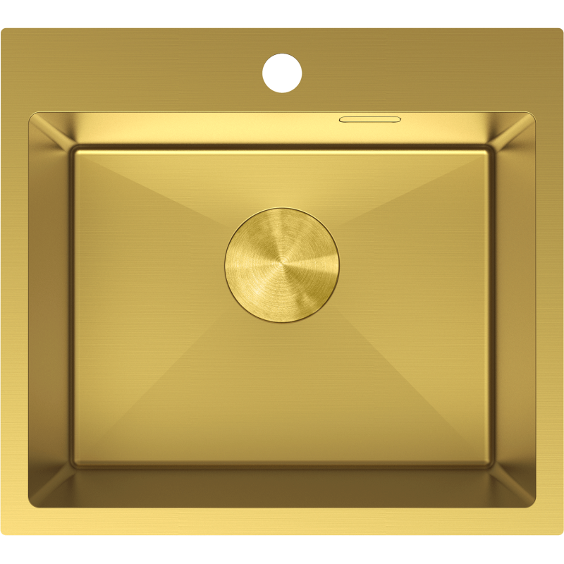 Mexen Solix stainless steel sink, single-bowl, 500 x 450 mm, gold - 6402501000-55