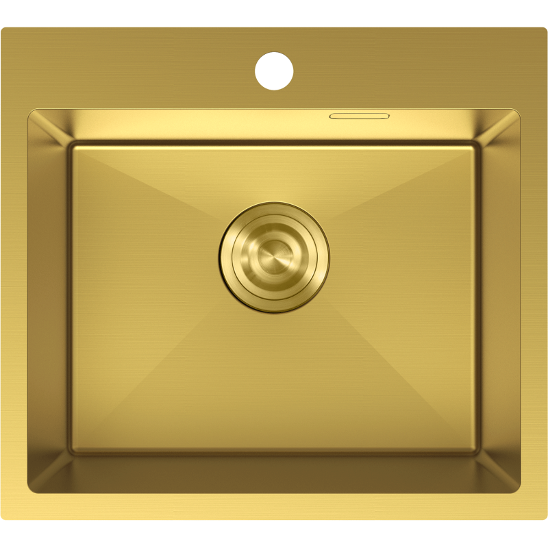 Mexen Solix stainless steel sink, single-bowl, 500 x 450 mm, gold - 6402501000-55