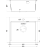 Mexen Solix 1-bowl stainless steel sink 500 x 450 mm, gold HC - 6402501000-55HC