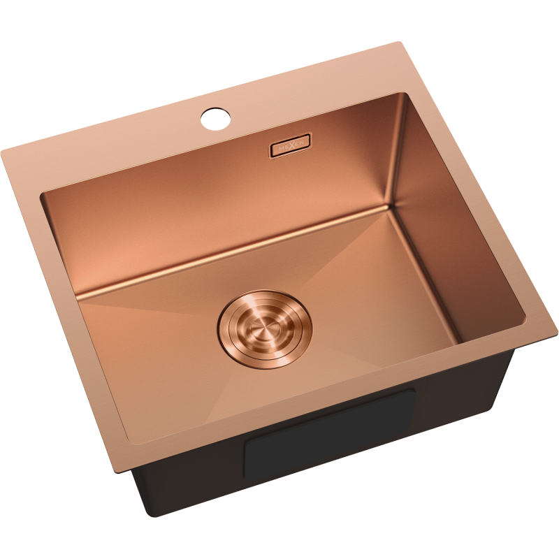 Mexen Solix 1-basin 500 x 450 mm steel sink, copper - 6402501000-65