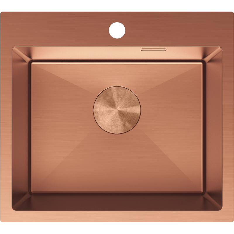 Mexen Solix 1-basin 500 x 450 mm steel sink, copper - 6402501000-65