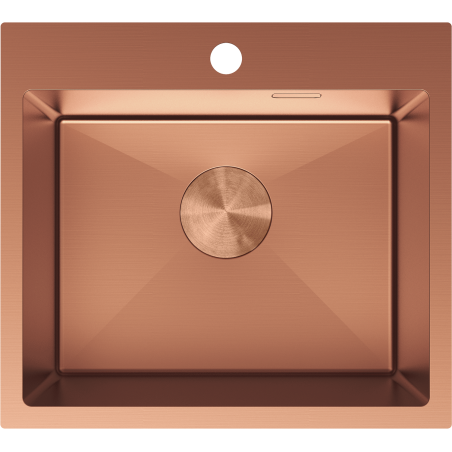 Mexen Solix stainless steel sink 1-bowl 500 x 450 mm, copper - 6402501000-65