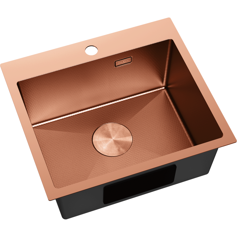 Mexen Solix stainless steel sink 1-bowl 500 x 450 mm, copper HC - 6402501000-65HC