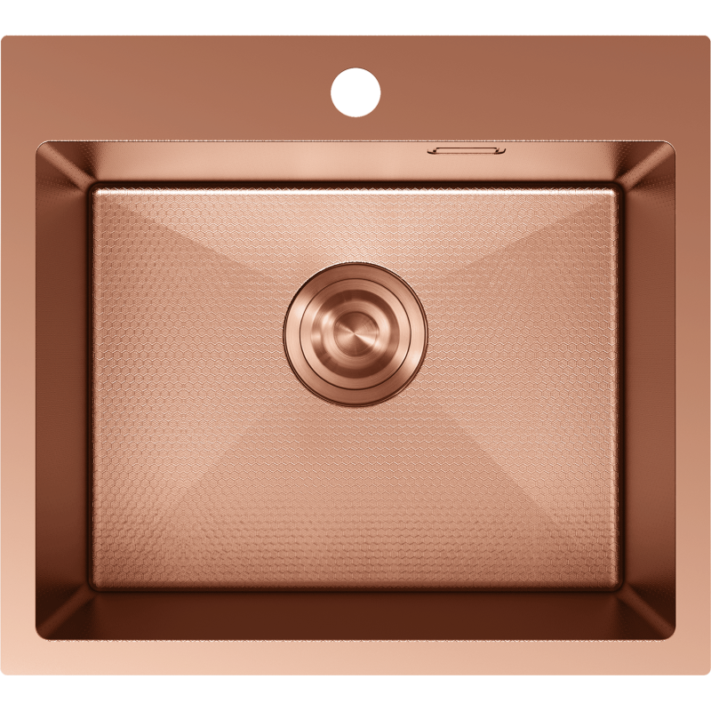 Mexen Solix stainless steel sink 1-bowl 500 x 450 mm, copper HC - 6402501000-65HC