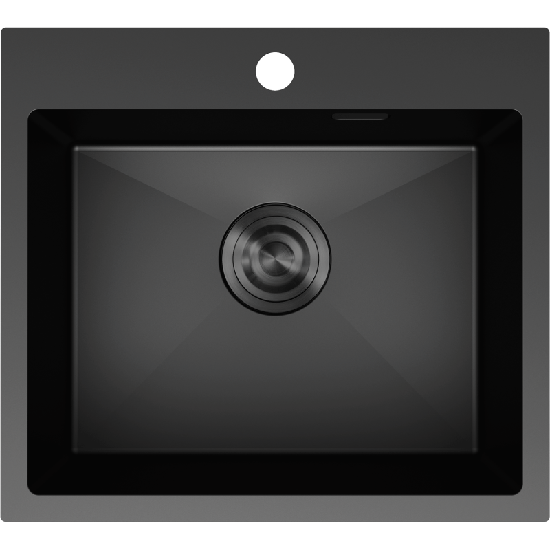 Mexen Solix stainless steel sink 1-bowl 500 x 450 mm, black - 6402501000-70