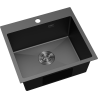 Mexen Solix Stainless Steel Single Bowl Sink 500 x 450 mm, Black - 6402501000-70