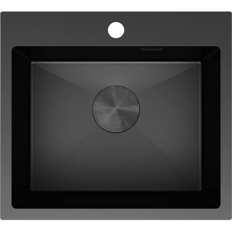 Mexen Solix stainless steel sink 1-bowl 500 x 450 mm, black - 6402501000-70