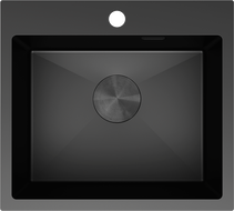 Mexen Solix stainless steel sink 1-bowl 500 x 450 mm, black - 6402501000-70