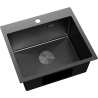 Mexen Solix 1-bowl stainless steel sink 500 x 450 mm, black HC - 6402501000-70HC
