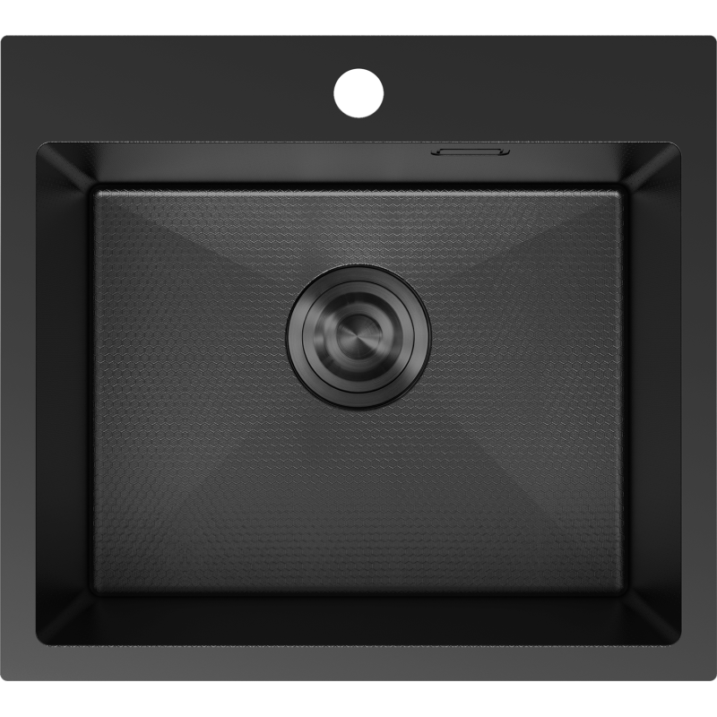 Mexen Solix 1-bowl stainless steel sink 500 x 450 mm, black HC - 6402501000-70HC