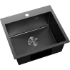 Mexen Solix steel kitchen sink 1-bowl 500 x 450 mm, black HC - 6402501000-70HC