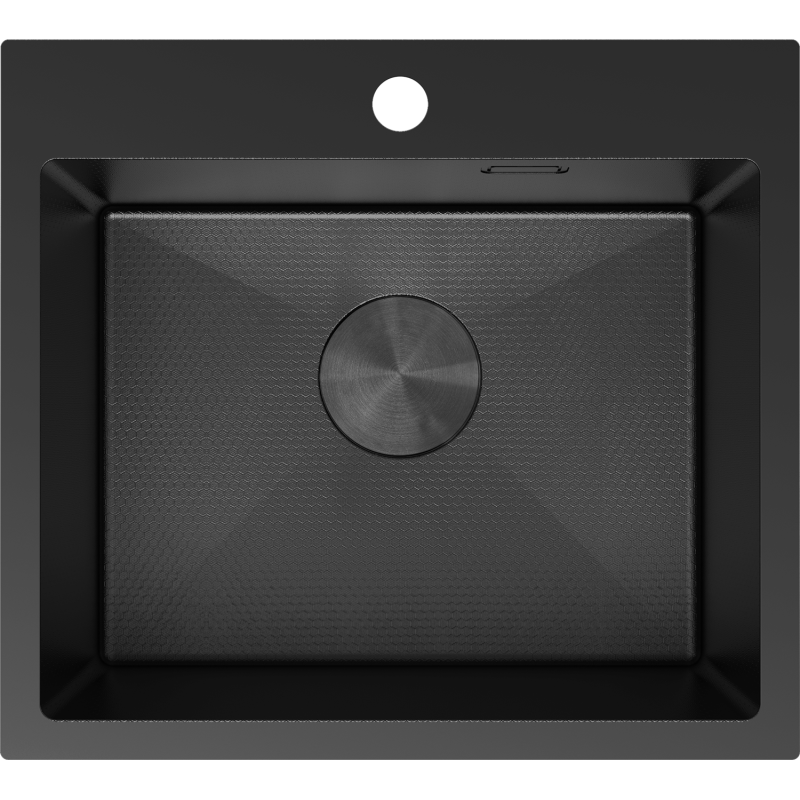 Mexen Solix steel kitchen sink 1-bowl 500 x 450 mm, black HC - 6402501000-70HC