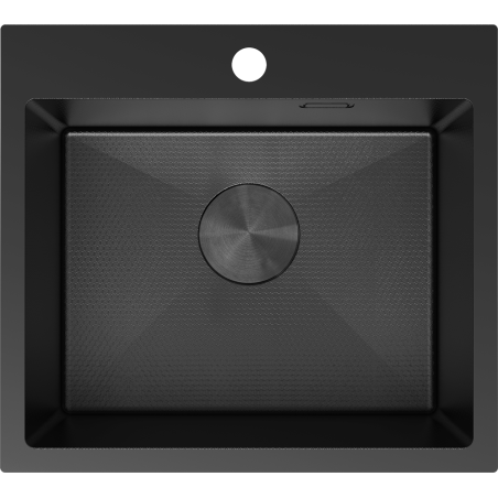Mexen Solix steel kitchen sink 1-bowl 500 x 450 mm, black HC - 6402501000-70HC