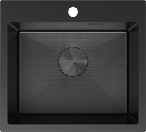 Mexen Solix steel kitchen sink 1-bowl 500 x 450 mm, black HC - 6402501000-70HC