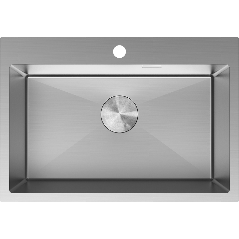 Mexen Solix stainless steel sink single-bowl 650 x 450 mm, inox - 6403651000-01