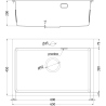 Mexen Solix steel sink single bowl 650 x 450 mm, inox - 6403651000-01