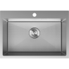 Mexen Solix steel kitchen sink 1-bowl 650 x 450 mm, inox HC - 6403651000-01HC