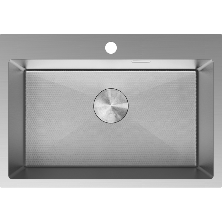 Mexen Solix stainless steel sink 1-bowl 650 x 450 mm, inox HC - 6403651000-01HC