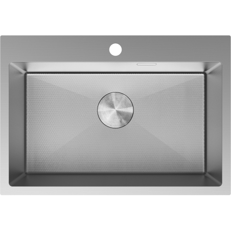 Mexen Solix steel kitchen sink 1-bowl 650 x 450 mm, inox HC - 6403651000-01HC