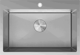 Mexen Solix steel kitchen sink 1-bowl 650 x 450 mm, inox HC - 6403651000-01HC