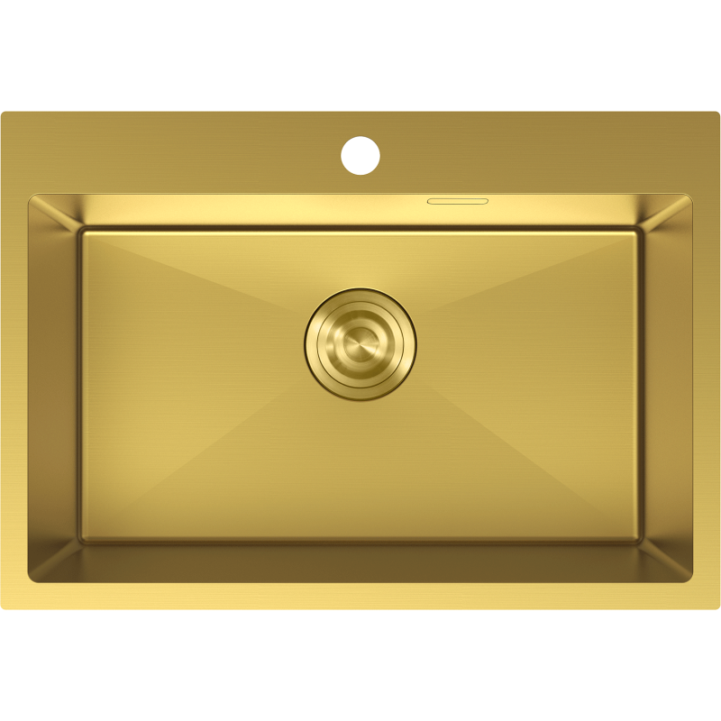 Mexen Solix stainless steel sink, 1-bowl 650 x 450 mm, gold - 6403651000-55