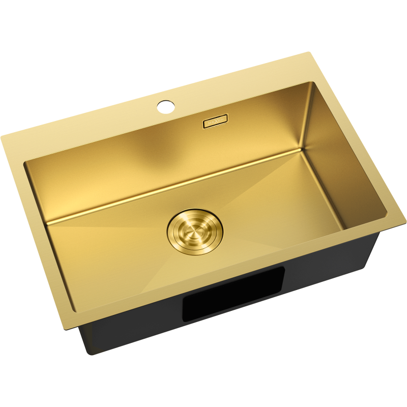 Mexen Solix stainless steel sink, 1-bowl 650 x 450 mm, gold - 6403651000-55