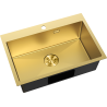 Mexen Solix steel sink 1-bowl 650 x 450 mm, gold - 6403651000-55