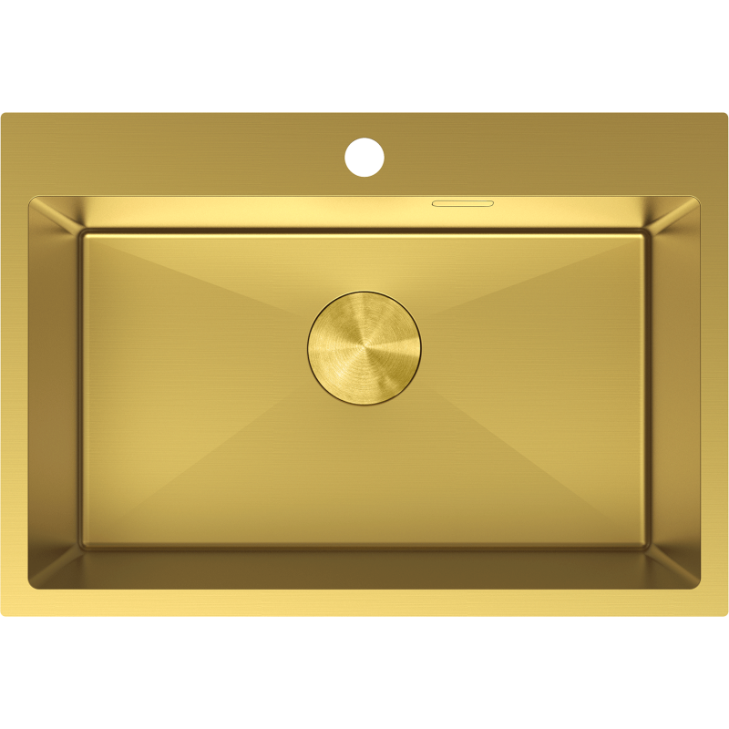 Mexen Solix stainless steel sink, 1-bowl 650 x 450 mm, gold - 6403651000-55