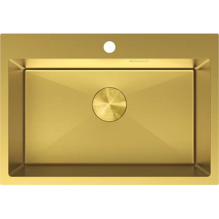 Mexen Solix stainless steel sink, 1-bowl 650 x 450 mm, gold - 6403651000-55