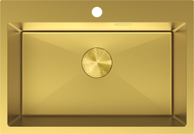 Mexen Solix stainless steel sink, 1-bowl 650 x 450 mm, gold - 6403651000-55