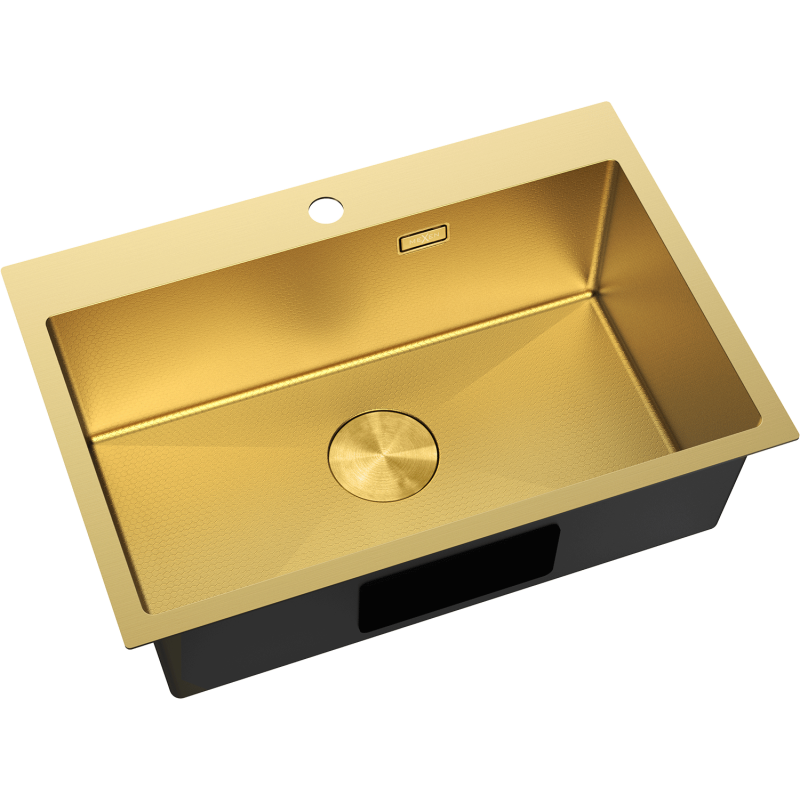 Mexen Solix 1-bowl steel sink 650 x 450 mm, gold HC - 6403651000-55HC