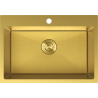 Mexen Solix 1-bowl steel sink 650 x 450 mm, gold HC - 6403651000-55HC