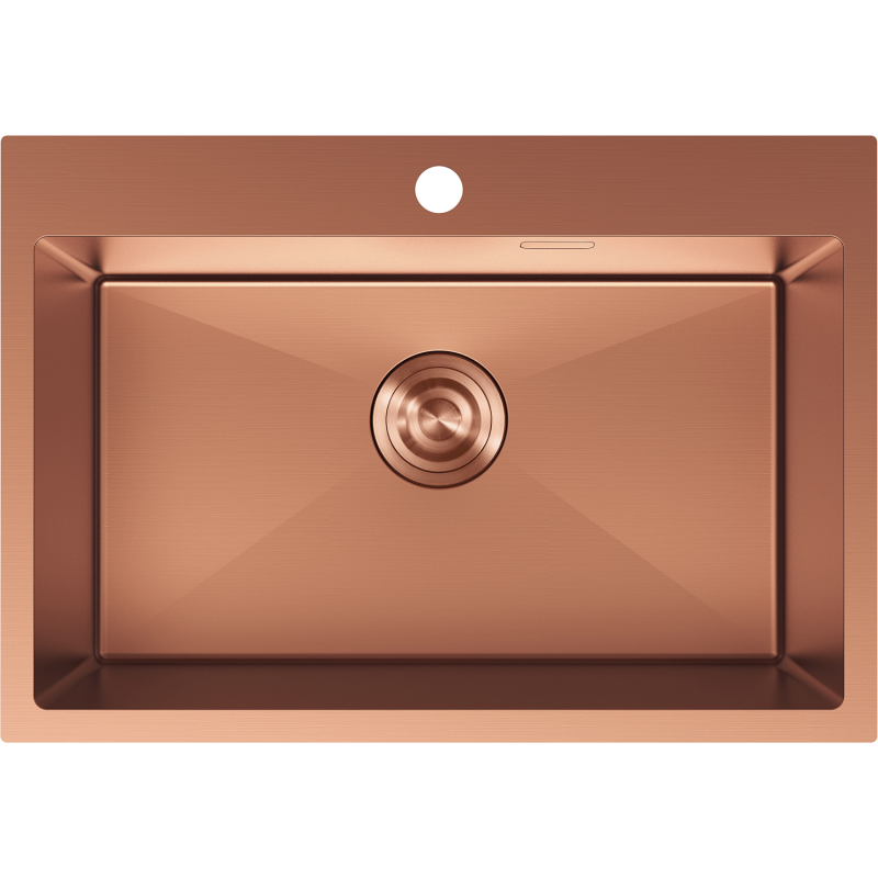 Mexen Solix stainless steel sink, 1-bowl 650 x 450 mm, copper - 6403651000-65