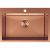 Mexen Solix stainless steel sink 1-bowl 650 x 450 mm, copper - 6403651000-65