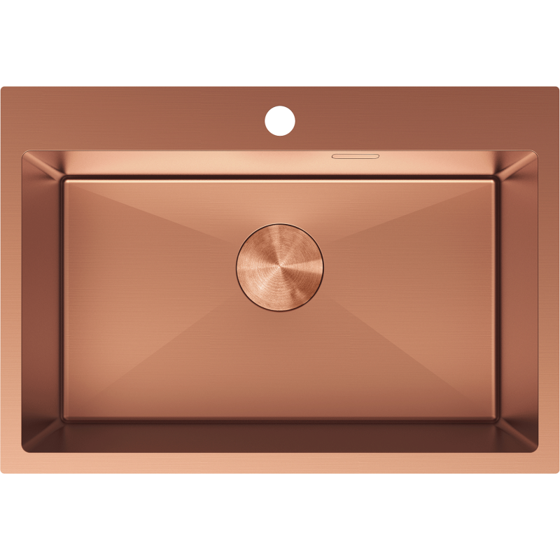 Mexen Solix stainless steel sink 1-bowl 650 x 450 mm, copper - 6403651000-65