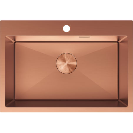 Mexen Solix stainless steel sink 1-bowl 650 x 450 mm, copper - 6403651000-65