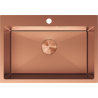Mexen Solix stainless steel sink 1-bowl 650 x 450 mm, copper - 6403651000-65