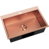Mexen Solix stainless steel sink 1-bowl 650 x 450 mm, copper HC - 6403651000-65HC