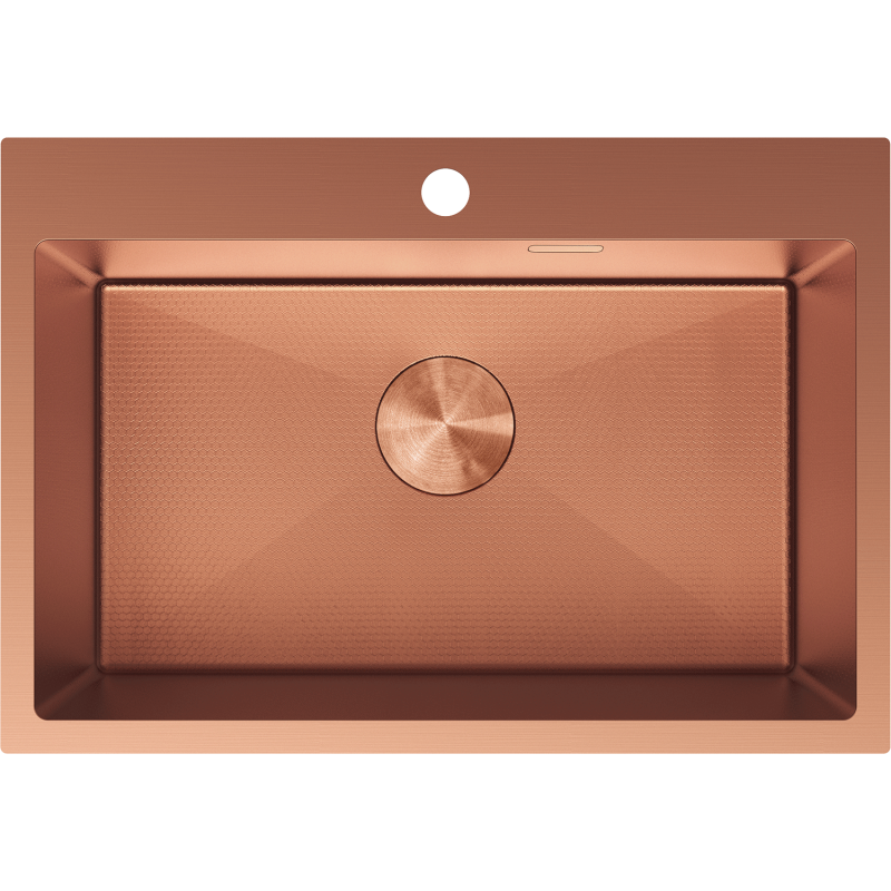Mexen Solix stainless steel sink 1-bowl 650 x 450 mm, copper HC - 6403651000-65HC