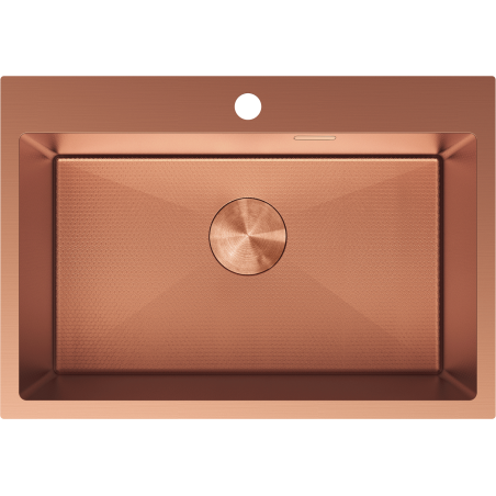 Mexen Solix stainless steel sink 1-bowl 650 x 450 mm, copper HC - 6403651000-65HC