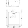 Mexen Solix stainless steel sink 1-bowl 400 x 500 mm, inox - 6406401000-01