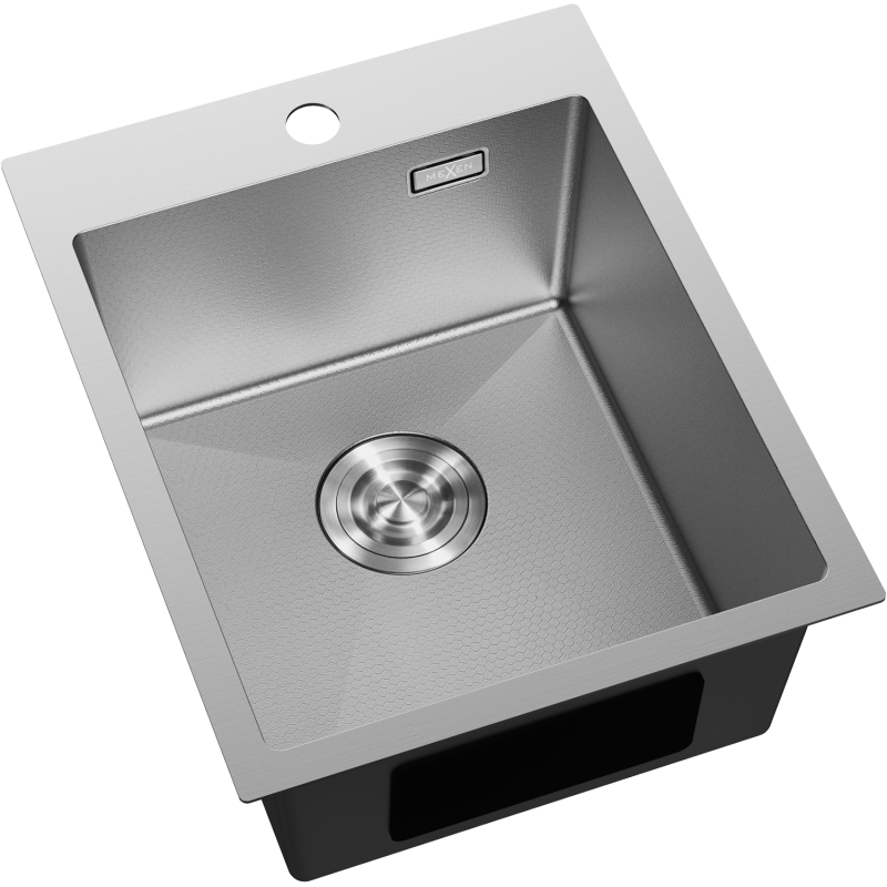 Mexen Solix 1-Bowl Stainless Steel Sink 400 x 500 mm, Inox HC - 6406401000-01HC