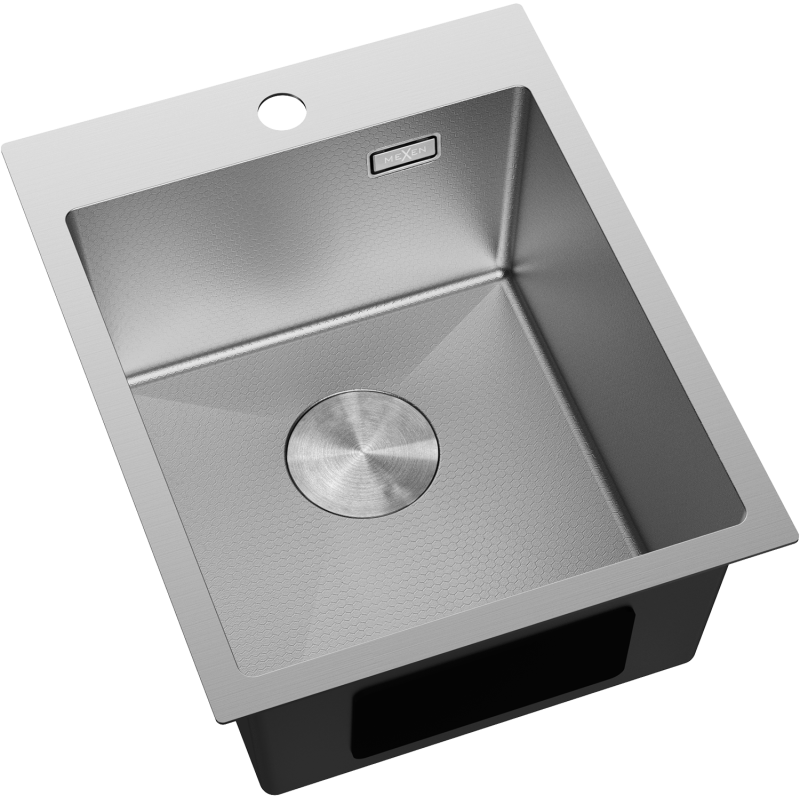 Mexen Solix 1-Bowl Stainless Steel Sink 400 x 500 mm, Inox HC - 6406401000-01HC