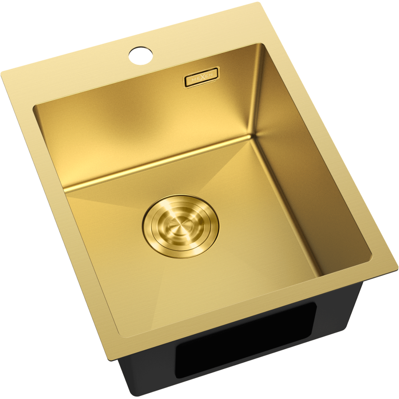 Mexen Solix stainless steel sink 1-bowl 400 x 500 mm, gold - 6406401000-55